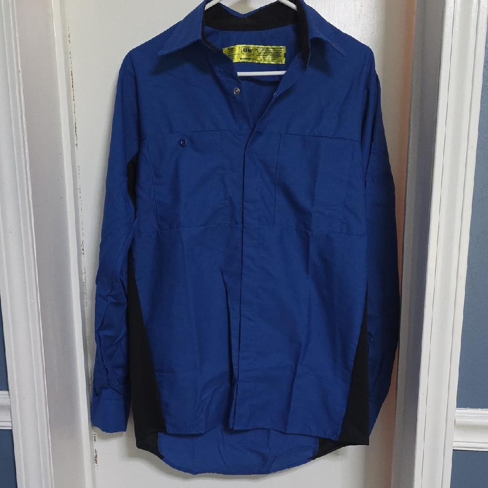RED KAP Mens Button Down Work Shirt